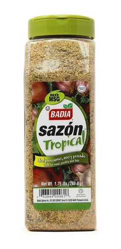 Condimento Badia Sazon Tropical 793.8g Kosher  /gluten Free