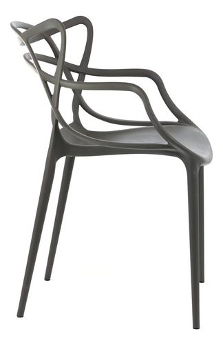 Silla De Comedor Master Moderna Apilable Estructura de la silla Gris