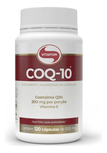 Coenzima Q10 Vitafor 200mg Por Porção 120caps