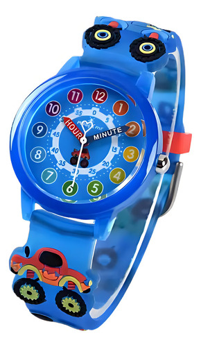 Relógio De Pulso Magicme Premium Com Corria De Silicone Cor Azul