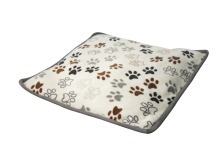 Tapete Flannel C/bies Hueso- Huellas Cafe (75 X 75 Cm) Acl