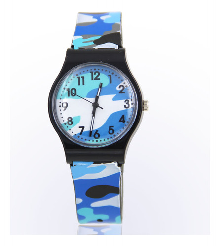 Reloj Infantil De Camuflaje, Reloj De Pulsera De Cuarzo Para