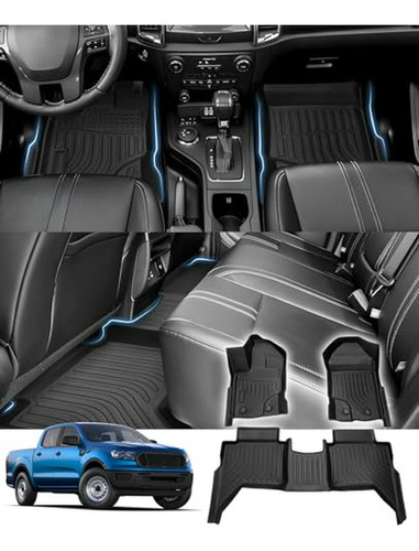 Juego Completo De Alfombrillas Para Ford Ranger Supercrew.