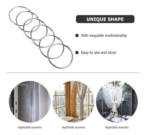Accesorios Para Cortinas De Ducha Con Forma De Anillo De Met