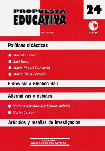 Revista Propuesta Educativa Nº24 - Caruso, Rivas Y Otros