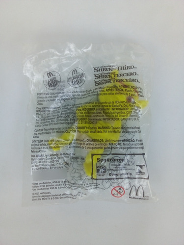 Promocional Mcdonald's Lacrado BebĂȘ Shrek Terceiro 2007
