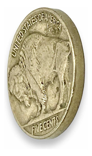 Moneda Antigua 5 Centavos Búfalo 1937 Estados Unidos (Usado)