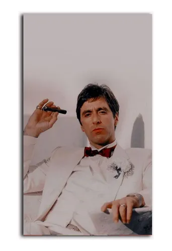 Cuadro Decorativo Scarface 29x50cm Traje Blanco Tony Montana | Meses