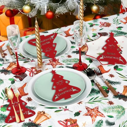 20 Piezas Bolsas Para Cubiertos De Árbol De Navidad Para Gu