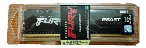 Memoria Ram Kingston Fury Beast 16gb Ddr4 3200mhz Negra