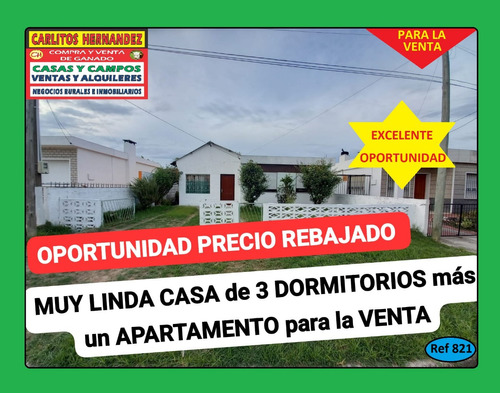 Ref 821) V - ** Oportunidad De Inversión Muy Linda Casa De 3 Dormitorios Más Un Apartamento Interior Para La Venta En San José