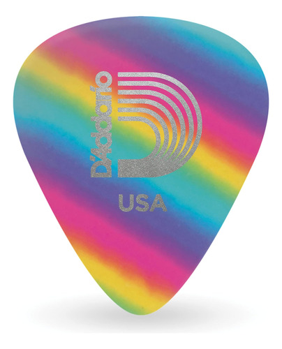 Daddario Rainbow Celluloid Guitar Picks, Medium, 100 Pack