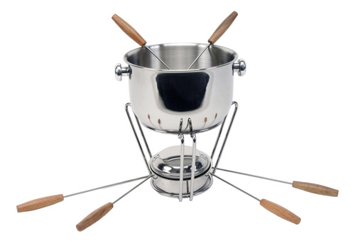 Olla Fondue Fondiu De Acero Inoxidable Para 6 Personas 