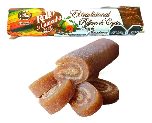 Rollo De Guayaba Grande Relleno De Cajeta Con Nuez Macadamia