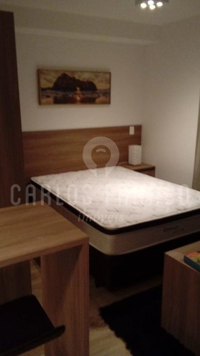 Imagem 3 de 10 de Apartamento Studio De 30m² Moderno, Mobiliado, Quarto/sala, Cozinha, Banheiro, I Vaga Em Pinheiros - Cf43357