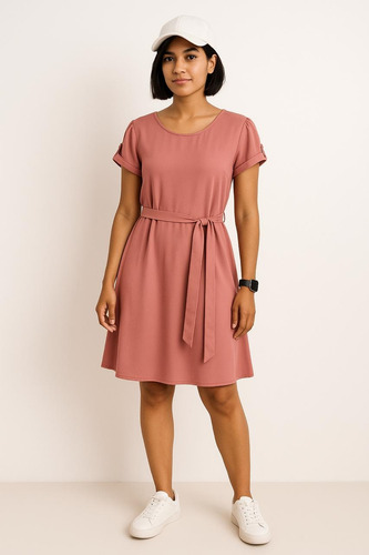 Vestido Corto Casual Dama Color Rosa Modelo Bogota