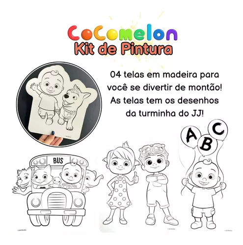 Kit de Pintura com Cavalete - Cocomelon - Nig Brinquedos