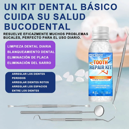 Set Dientes Postizos Temporal Falsos Reparación Dental