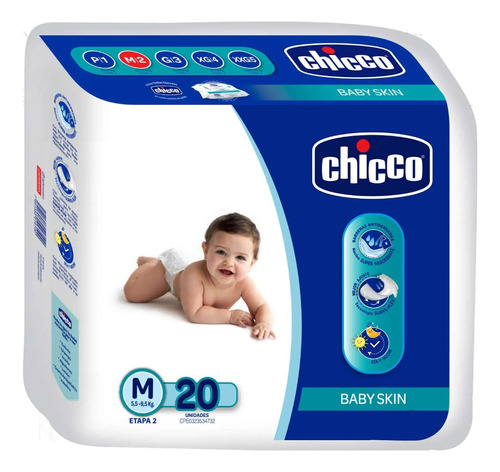 Pañales Chicco Talla M X 20 Unidades