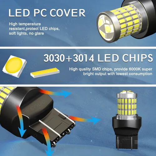 1 Par Focos Led T20 7443 7440 Wy21w W21w Canbus
