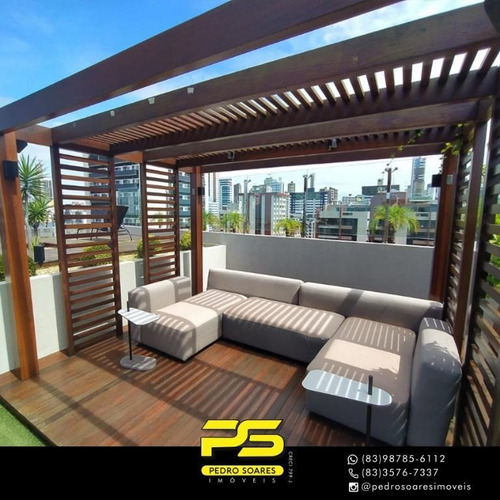 Imagem 3 de 18 de Flat Com 1 Dormitório Para Alugar, 35 M² Por R$ 3.000,00/mês - Cabo Branco - João Pessoa/pb - Fl0120