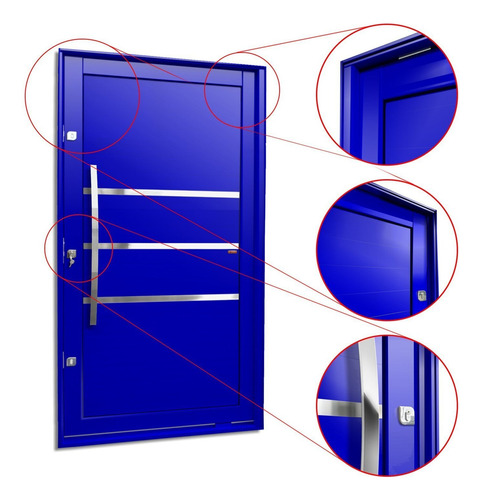 Porta Pivotante Lambril Evolution Com Puxador Lado Wt