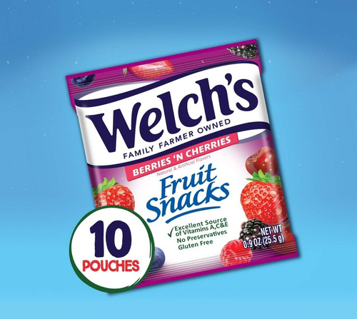 Gomitas Sabor A Frutos Rojos Y Cereza Welch's Fruit Snacks