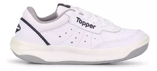 Zapatillas Topper X Forcer 100% Cuero Color Negro Y Blanco