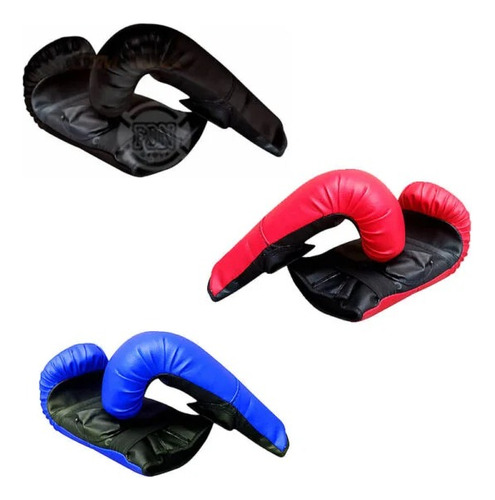 Mega Combo Boxeo Bolsa Box Guantin Soga Soporte Hand Grip Negro