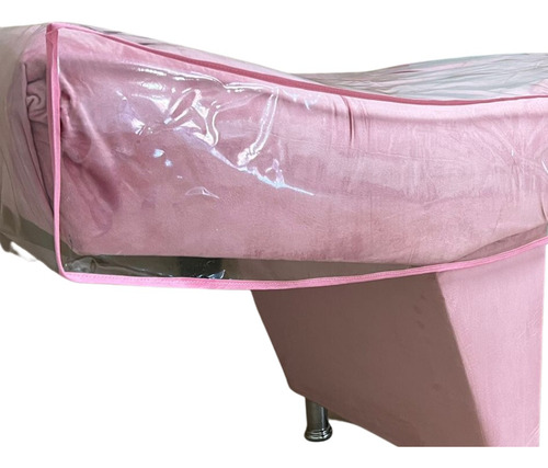 Capa Transparente Maca Estetica Curva Com Borda Rosa