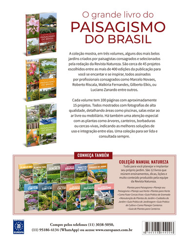 O Grande Livro do Paisagismo do Brasil - Volume 2, de Editora Europa. Editorial Editora Europa, capa mole em português, 2022