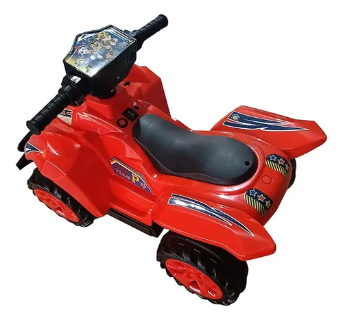 Cuatriciclo Infantil Paw Patrol Eléctrico Con Luz Y Música Color Rojo