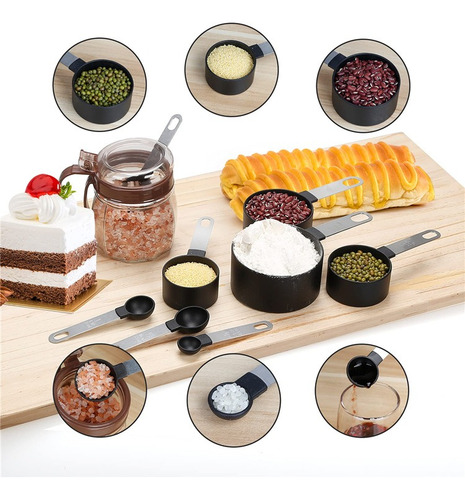 Tazas Cucharas Medidoras Set Medidora Acero Inoxidable 14pz