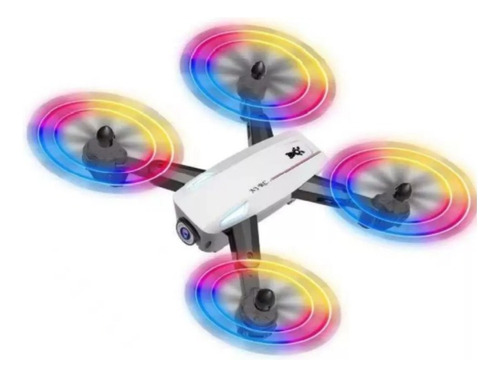 Drone 680t  Wifi Plegable Con Luces Led Doble Bateria 