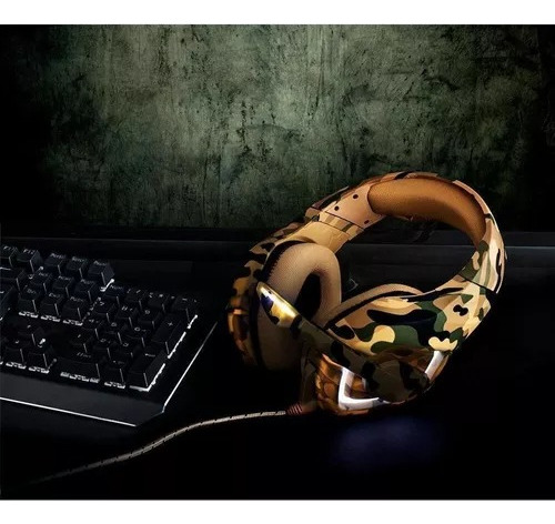 Headsetgamer Multilaser Warriorstraton Army Led Branco Ph305 Preto