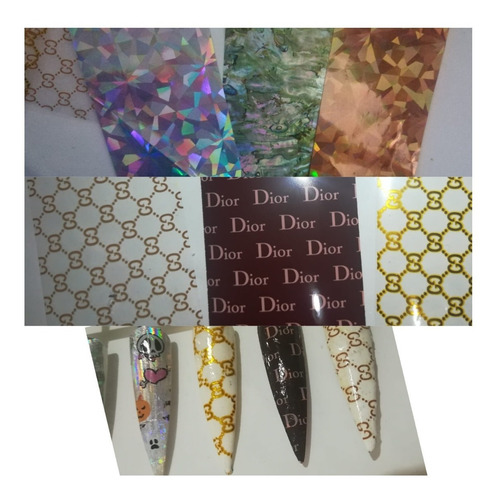 Kit Paquete Foil Variado Diferentes Diseños 130 Tiras Foil