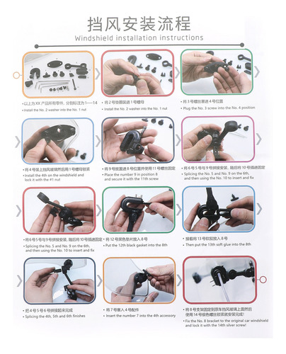 Extensor Parabrisa Universal Para Motocicleta Iridium