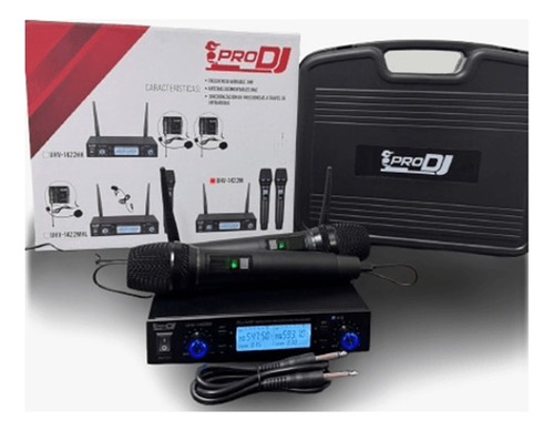 Micrófono Inalámbrico Pro Dj Uhv-1422m Batería De Litio