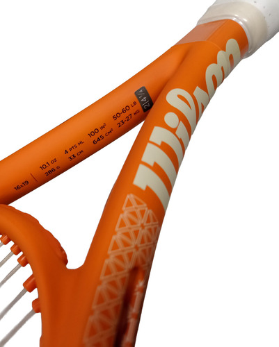 Raqueta De Tenis Wilson Roland Garros Equipe Hp Tamaño De Grip 4 3/8, Con Encordado, Aro 100, Peso 286g