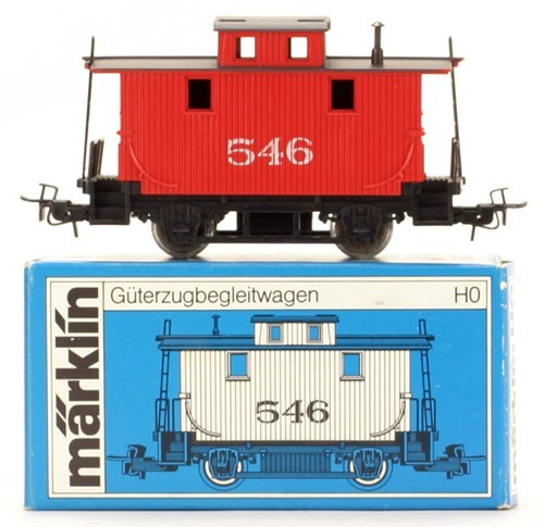 Vintage. Märklin #4578 Cabina Del Tren De Carga Caboose (Usado)
