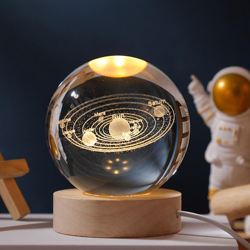 Bola De Cristal Planetaria Luces Nocturnas Sistema Solar