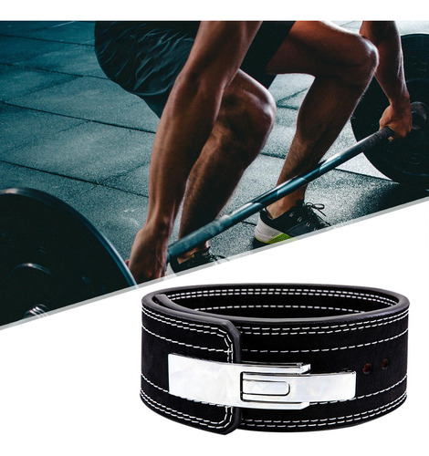Cinto De Treino De Musculação Em Couro Legítimo S