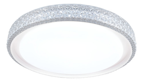 Lustre De Led Sobrepor Luminária 20w C/ Controle Autovolt Estrutura Branco 127/220v