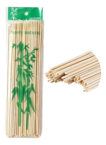 Palo Palillos Para Brochetas De Bambú 30 Cm 100 Piezas