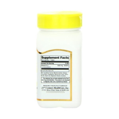 Siglo 21 B 12 5000 Mcg Comprimidos Sublinguales, 110 Count