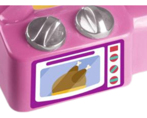 Cozinha Infantil Brinquedo C/ Panelinhas Fogão Pia Sai Água Cor Rosa