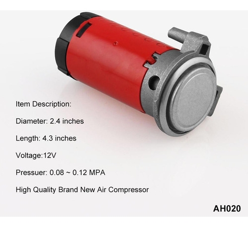 C Compresor De Aire 12v Para Automóvil / Camión / Vehículo
