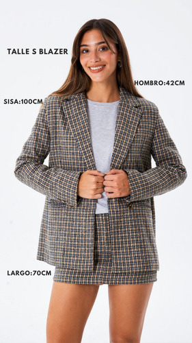 Conjunto Blazer + Pollera-short Mujer Mochi