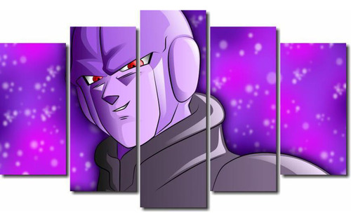 Quadro Decorativo Dragon Ball Z Goku Super Sayajin 5 Peças