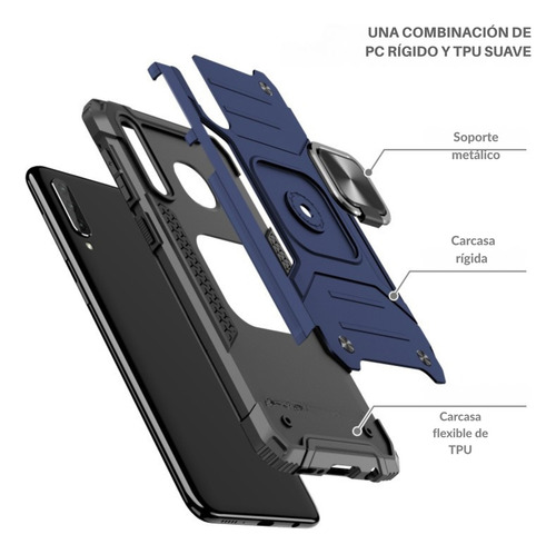 Funda Para Galaxy A50 Con Mica Varios Modelos Antigolpes Verde Shockcolor